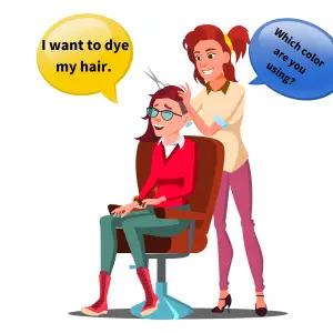 English dialogues at the hairdresser